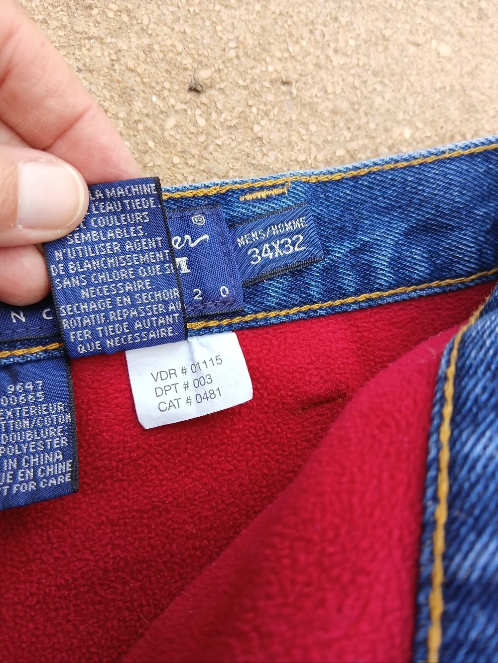 Vintage Eddie Bauer Flannel Lined Jeans 34x32